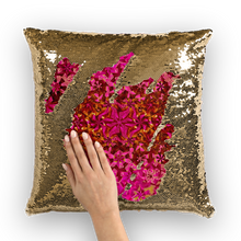 Load image into Gallery viewer, Orchids Sequin Cushion Cover
