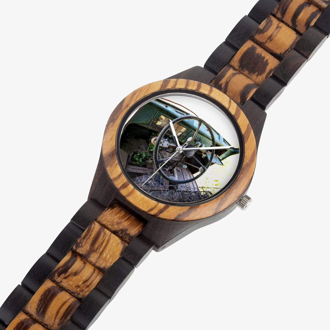 Wooden Watch Indian Ebony Green International Truck