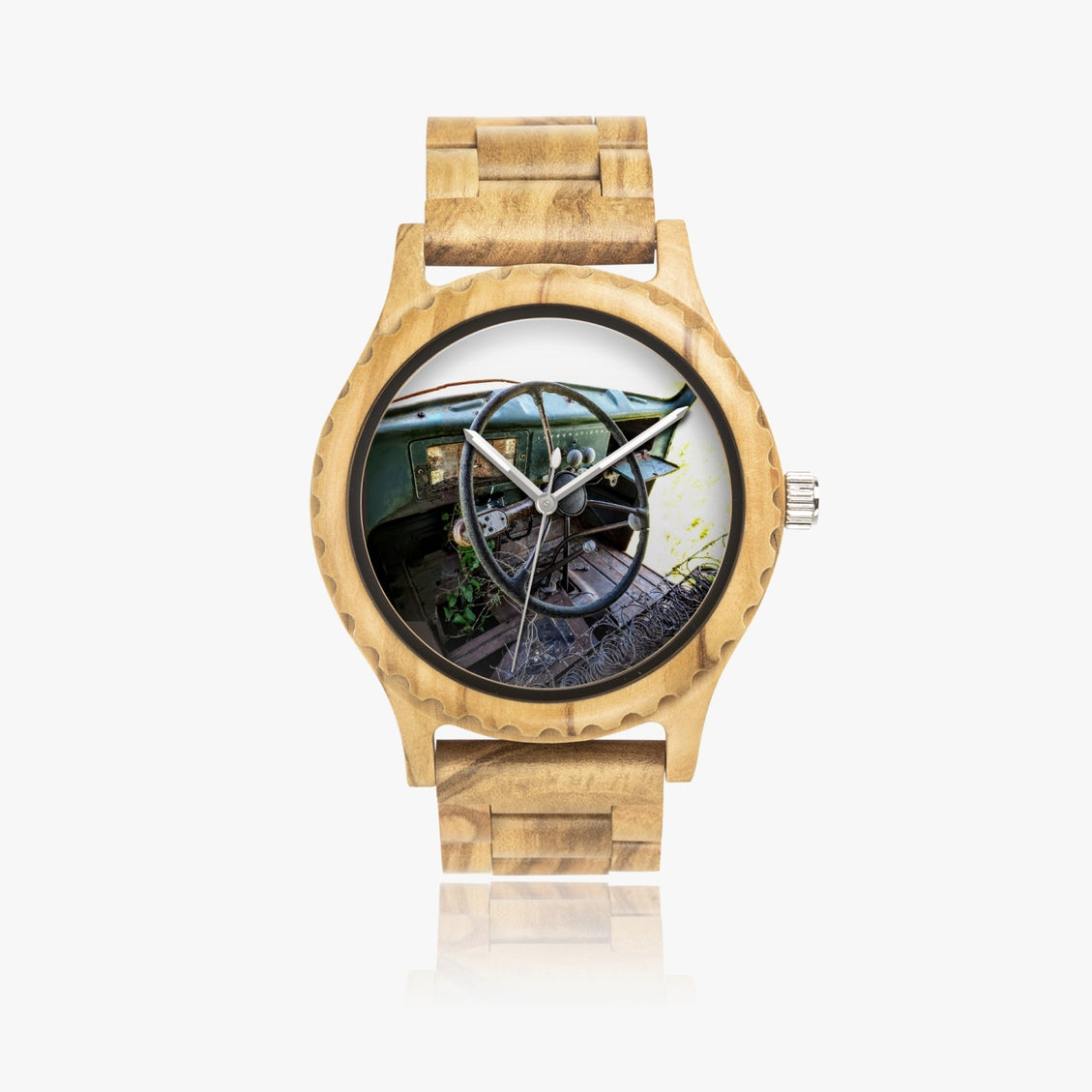 Wood Watch Italian Olive Green International Truck