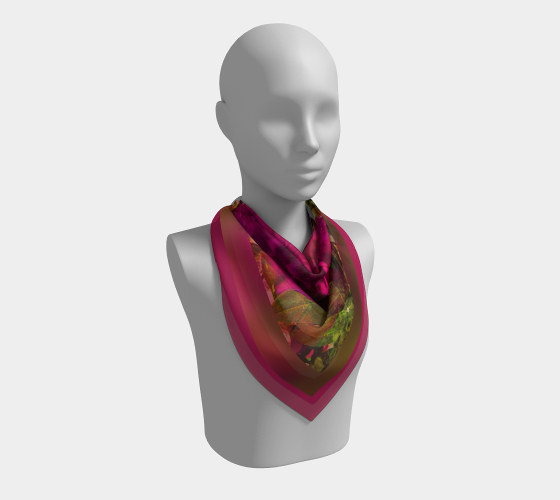 Petunias Watercolor Scarf