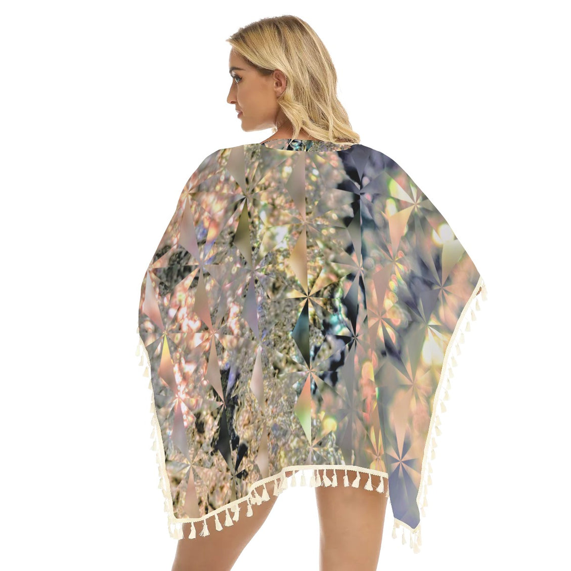 Fringed Shawl Icy Sunset