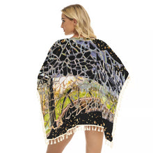 Load image into Gallery viewer, Cracked. Broken. Beautiful. Square Fringed Shawl
