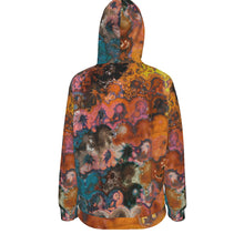 Load image into Gallery viewer, All-Over Print Women&#39;s Slim Pullover Hoodie Frosty Feathers
