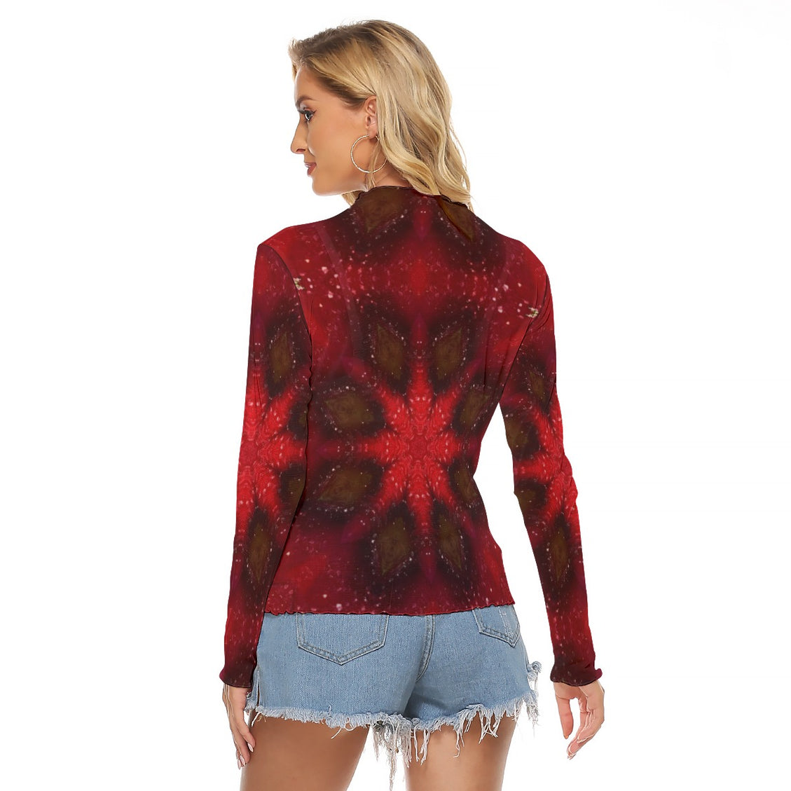 Mesh T-shirt Indian Blanket Flower