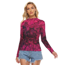 Load image into Gallery viewer, Fuschia Abstract Women&#39;s Mesh T-shirt
