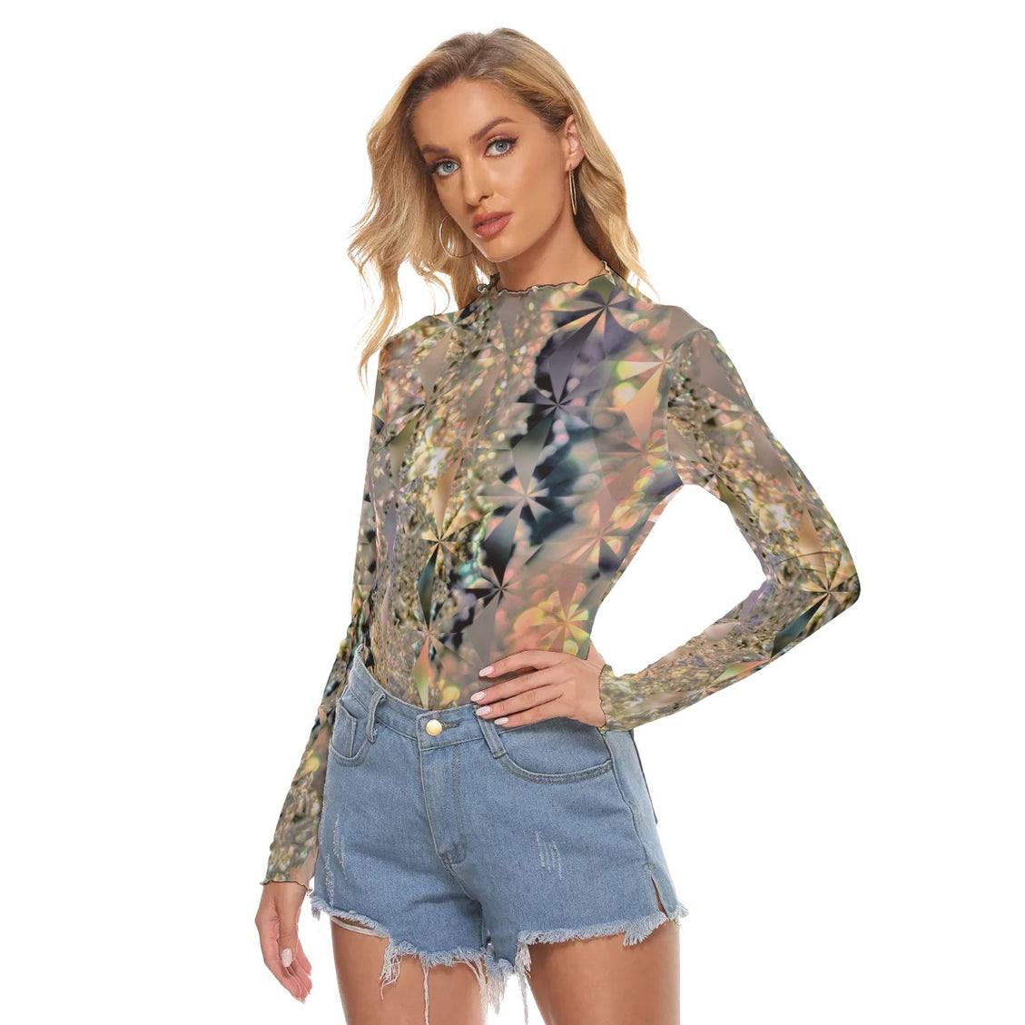 Mesh T-shirt Icy Sunset