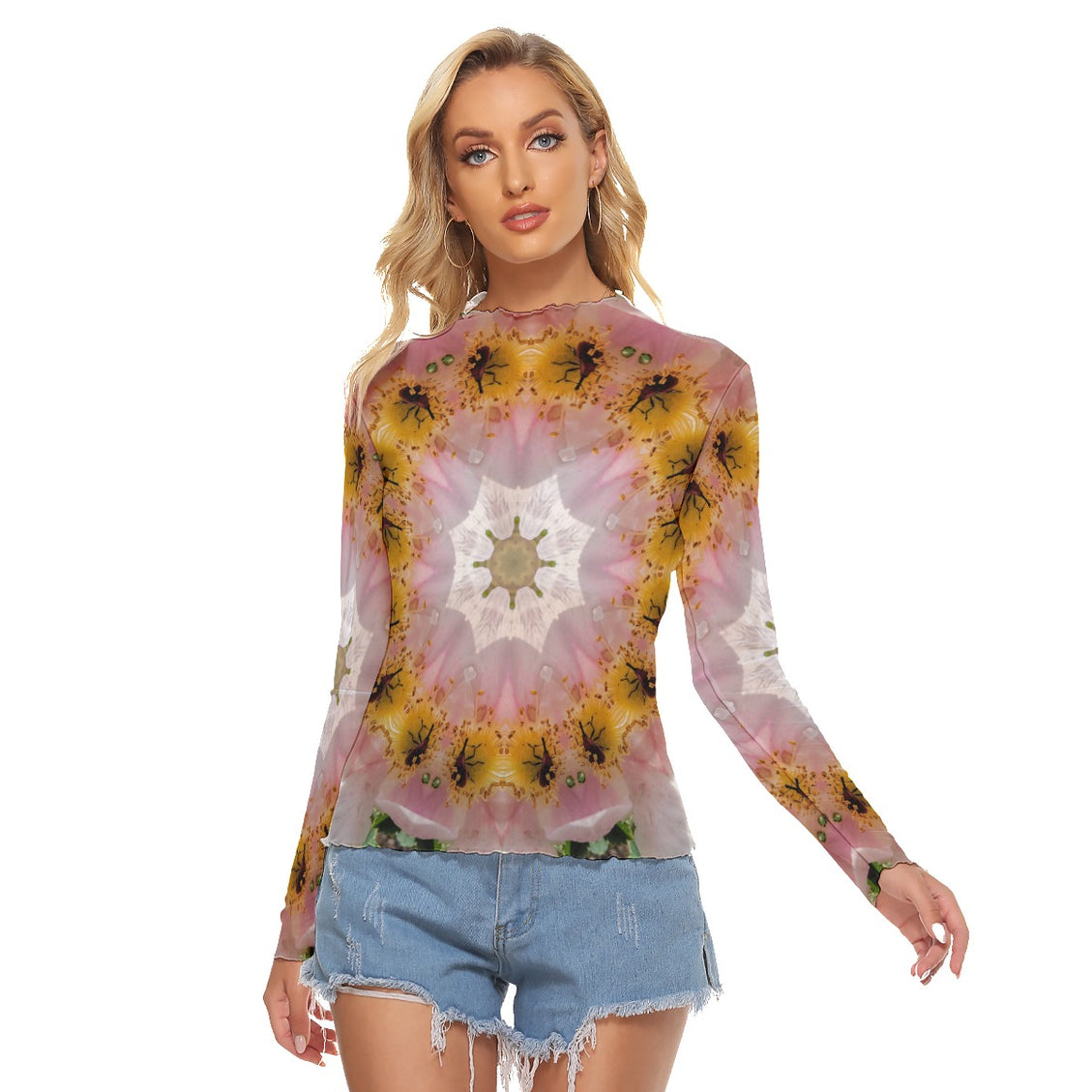 Mesh T-shirt WIldflowers Medallion