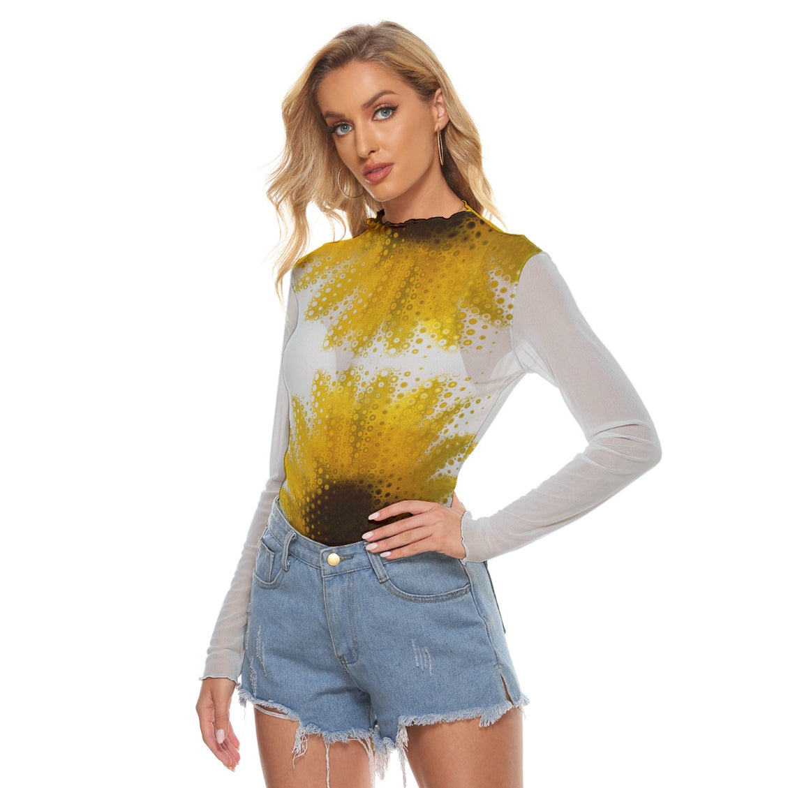 Mesh T-shirt Sunflower