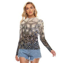 Load image into Gallery viewer, Gold Gray Abstract Women&#39;s Mesh T-shirt
