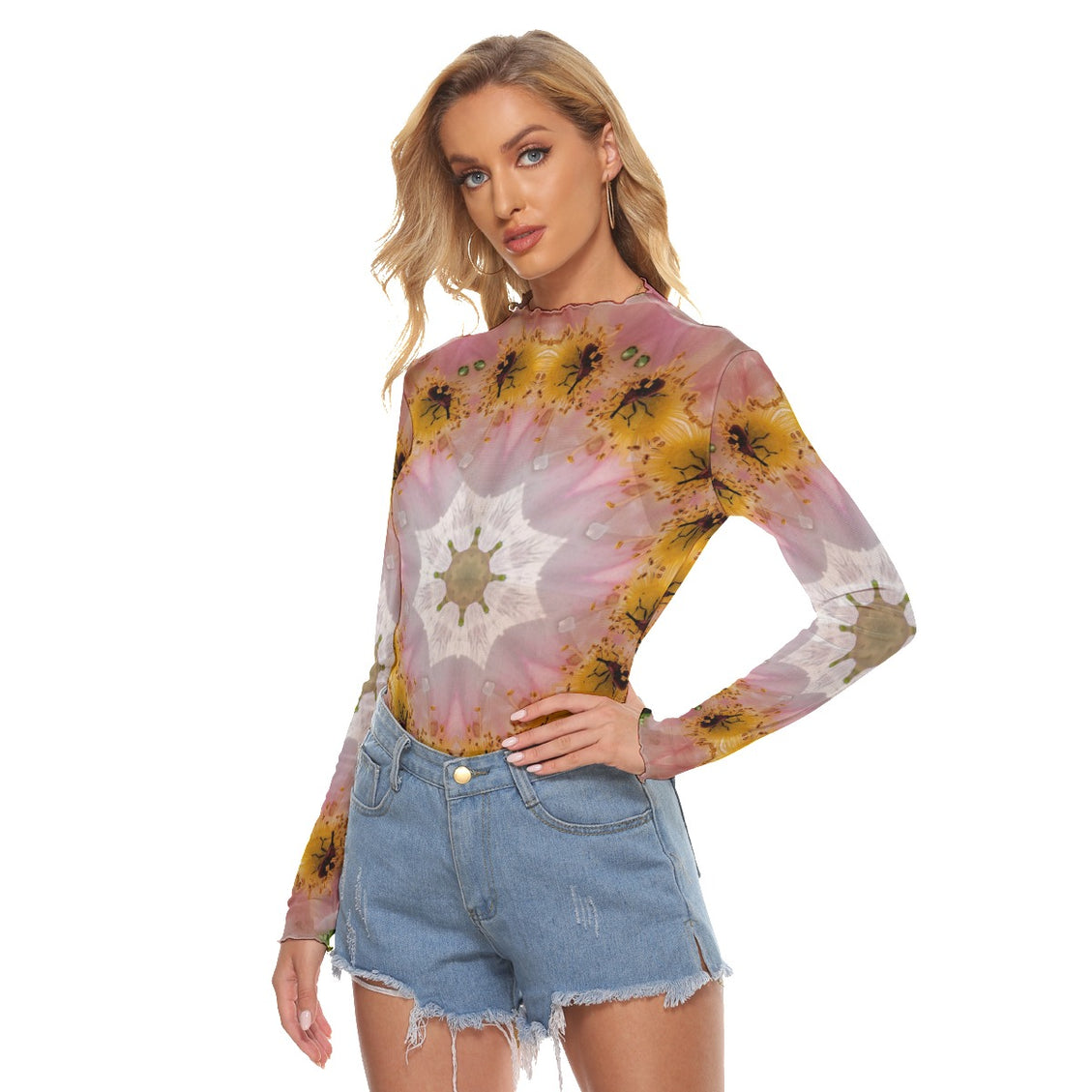 Mesh T-shirt WIldflowers Medallion