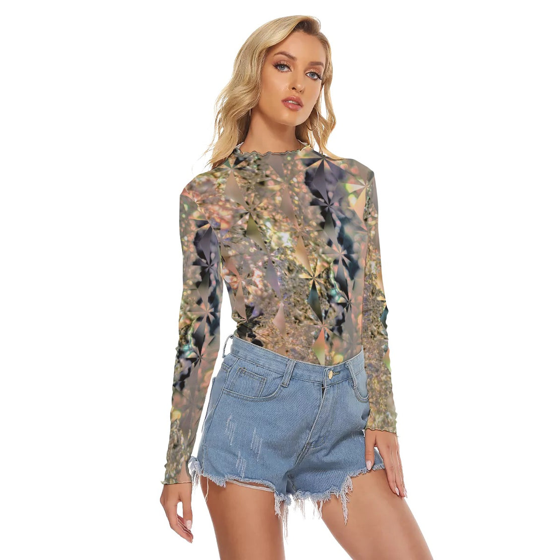 Mesh T-shirt Icy Sunset