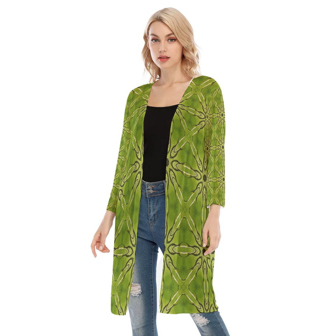 V-neck Mesh Cardigan Dandelion Gold Shimmer