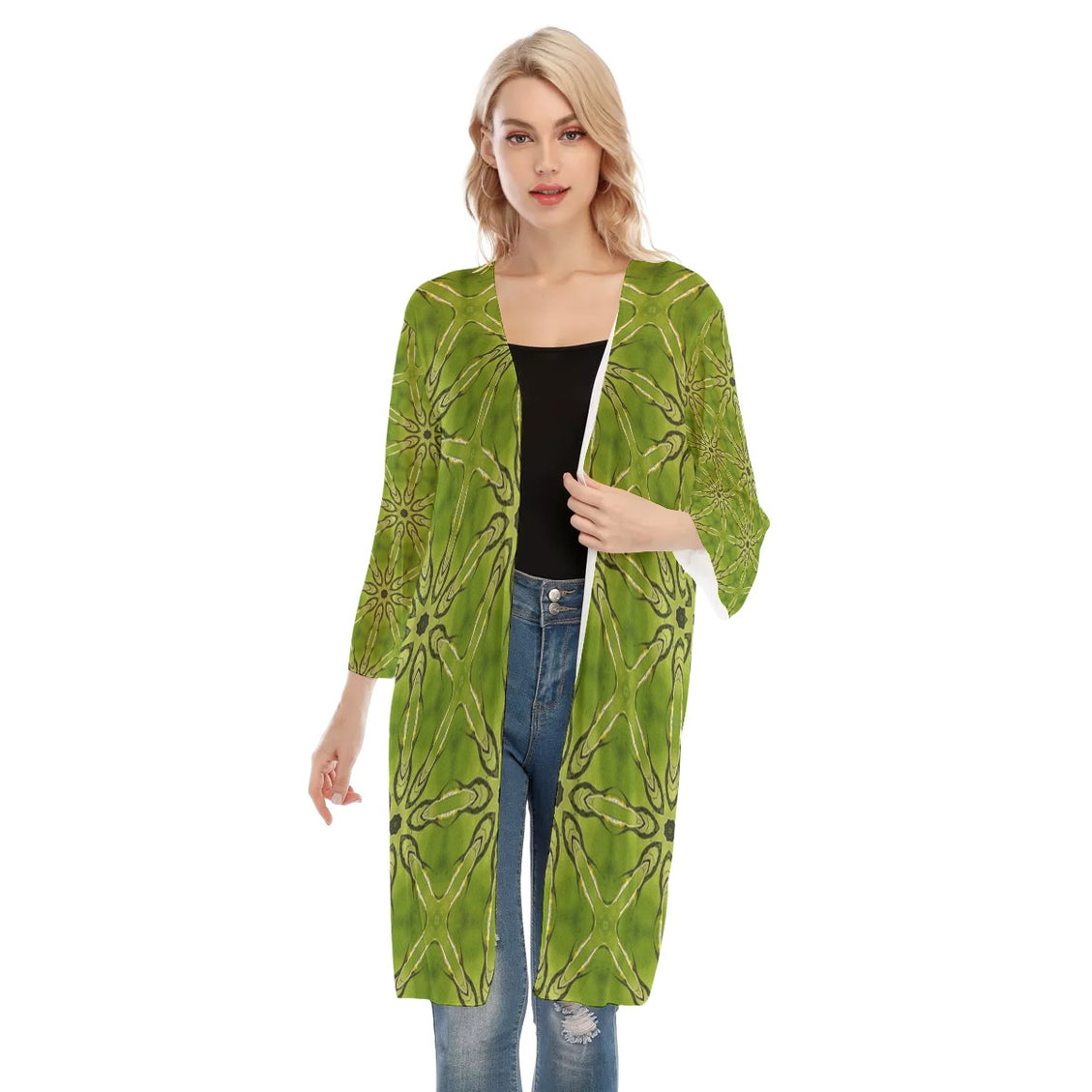 V-neck Mesh Cardigan Dandelion Gold Shimmer