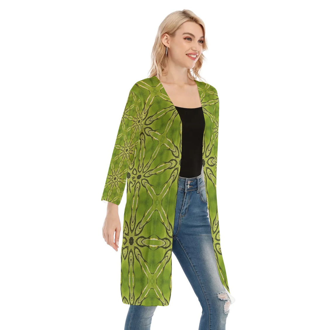 V-neck Mesh Cardigan Dandelion Gold Shimmer