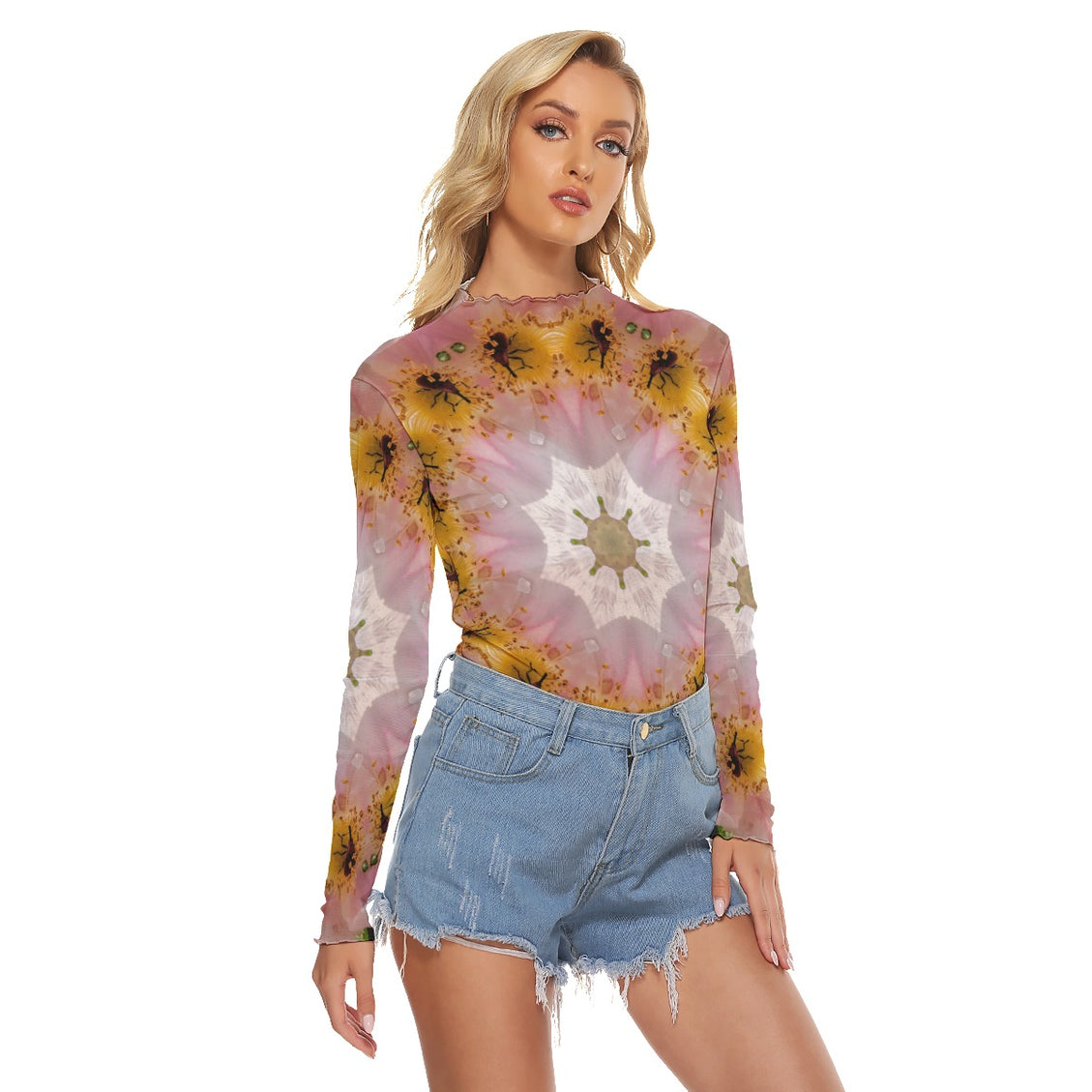 Mesh T-shirt WIldflowers Medallion