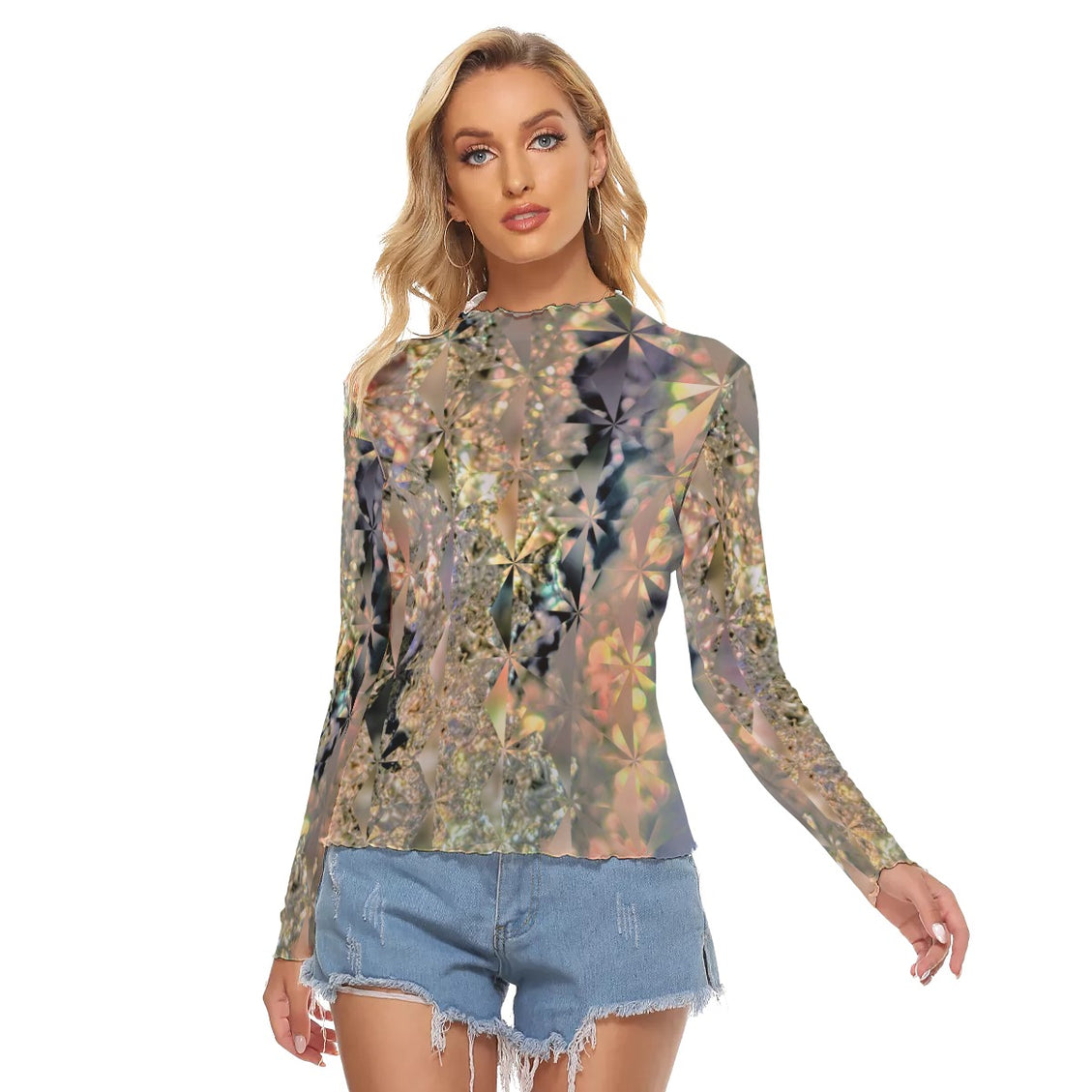 Mesh T-shirt Icy Sunset