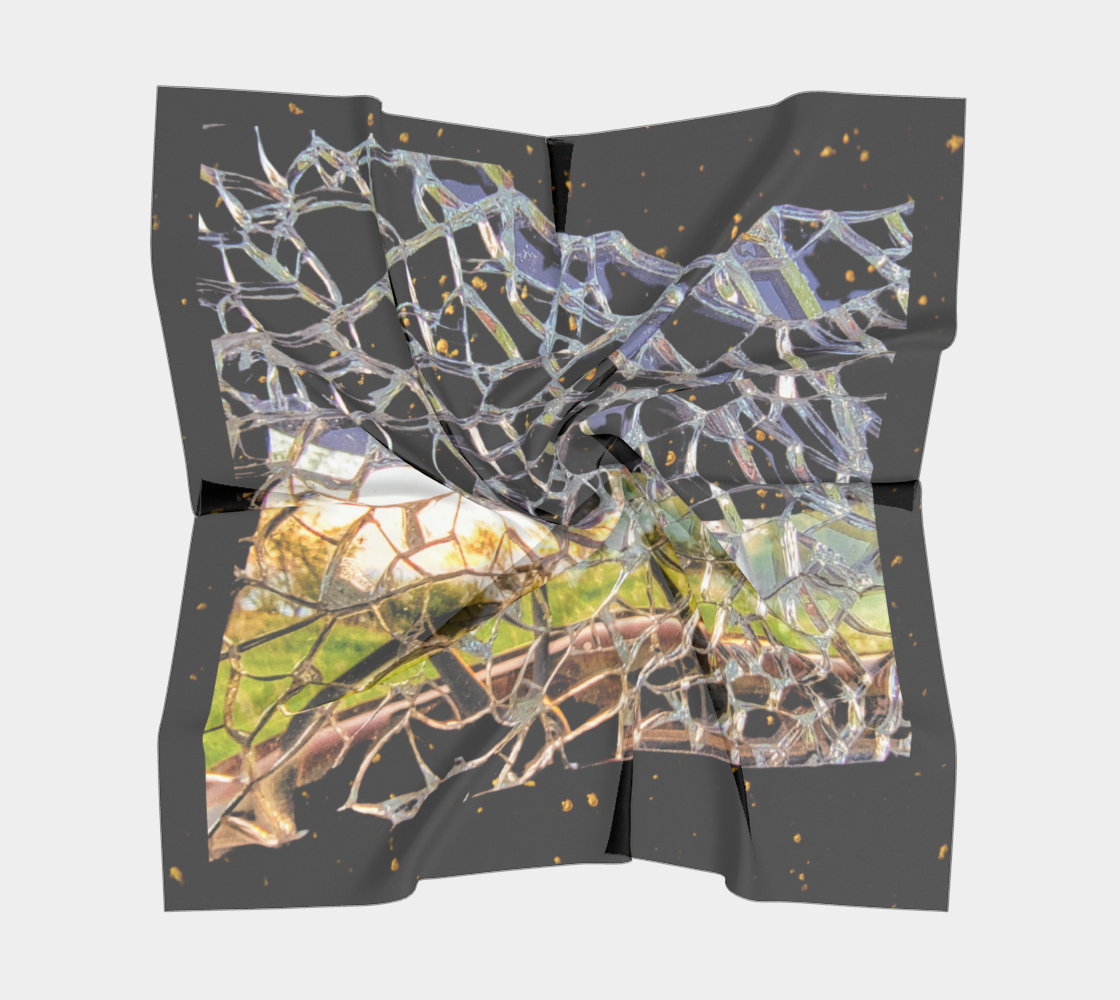 Cracked. Broken. Beautiful.  Gold Sparkle.