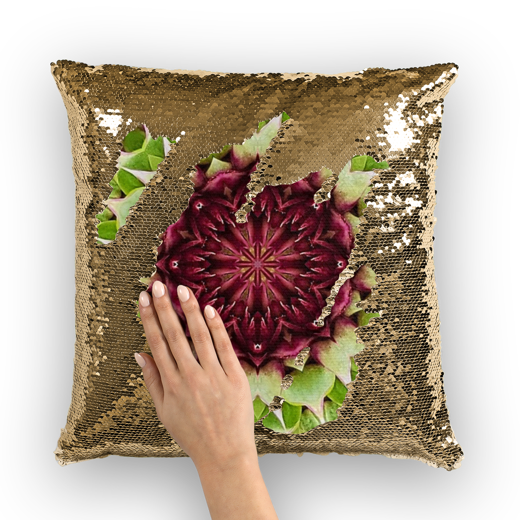 Thistle Sequin Cushion Cover