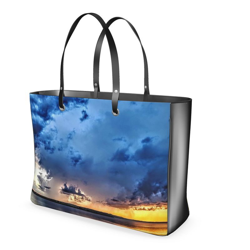 Blue Sunset Handbag - Leather