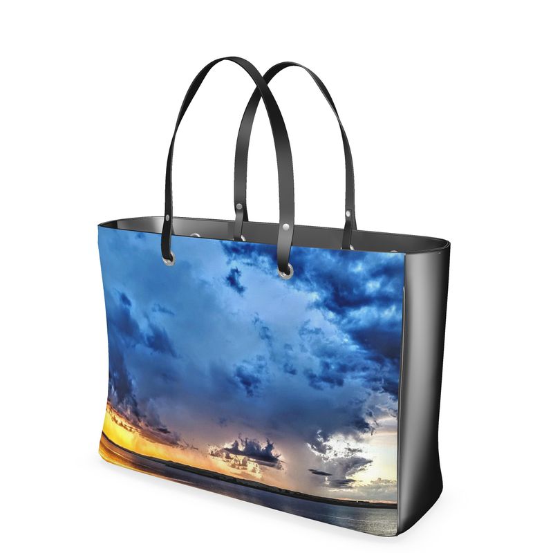 Blue Sunset Handbag - Leather