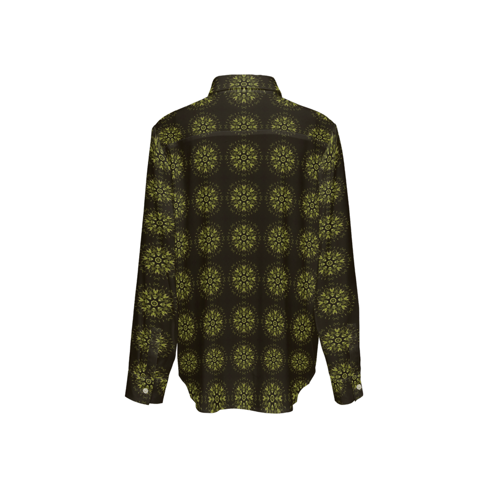Women's Classic Long Sleeve Button-Up Shirt Forrest