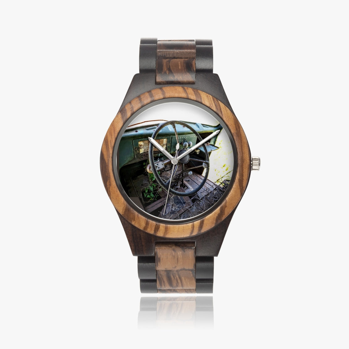 Wooden Watch Indian Ebony Green International Truck