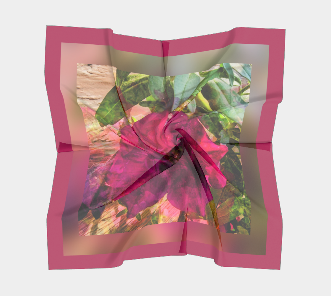 Petunias Watercolor Scarf