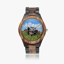Load image into Gallery viewer, Wooden Watch Indian Ebony Truck in the Grass
