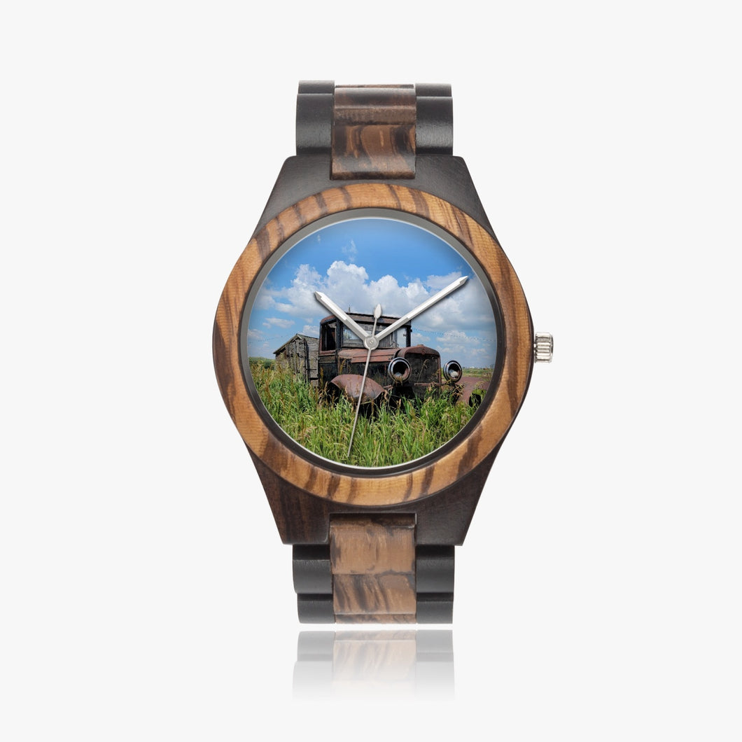 Wooden Watch Indian Ebony Truck in the Grass