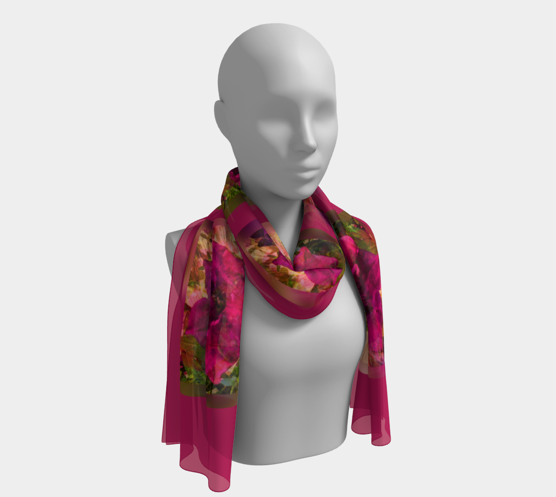 Petunias Watercolor Scarf