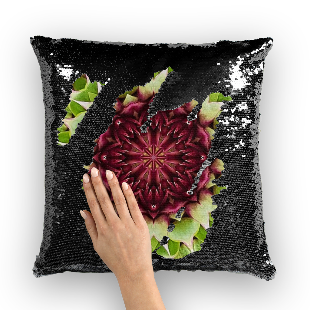 Thistle Sequin Cushion Cover
