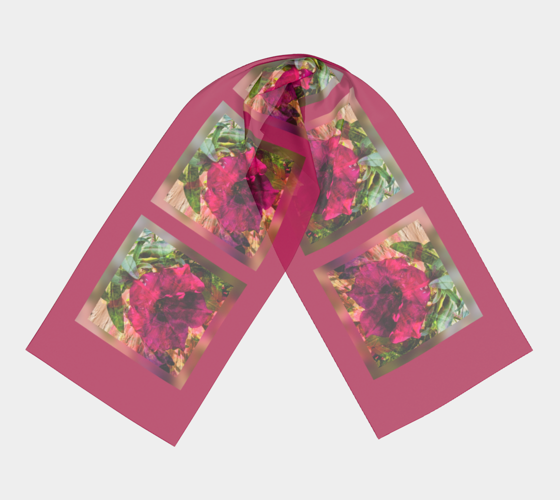 Petunias Watercolor Scarf