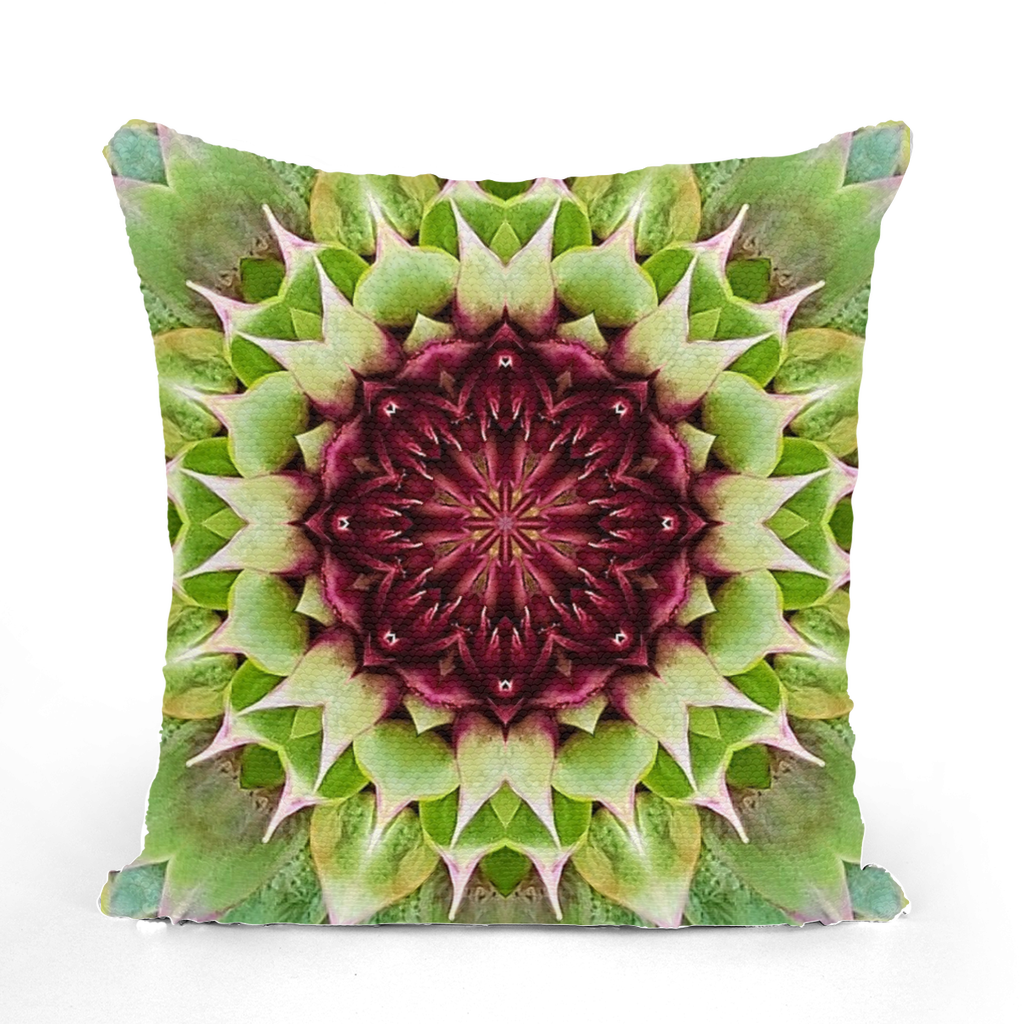 Thistle Sequin Cushion Cover