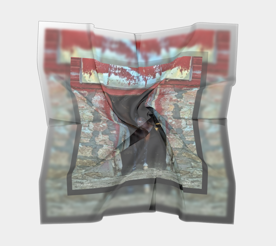 Horse in Red Barn by JVH Scarf