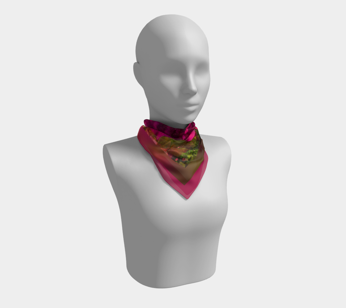 Petunias Watercolor Scarf
